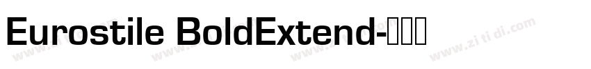 Eurostile BoldExtend字体转换